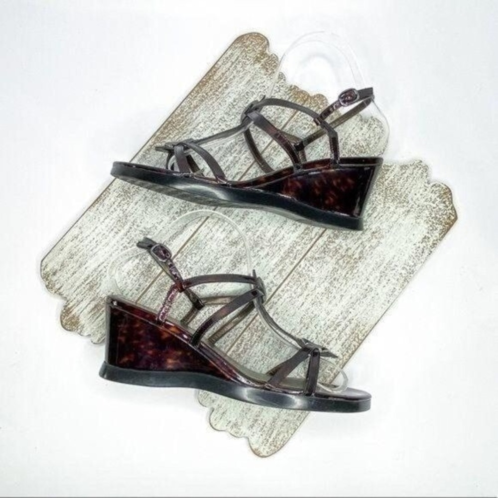 STUART WEITZMAN Strappy Tortoiseshell‎ Sandals 9 Summer